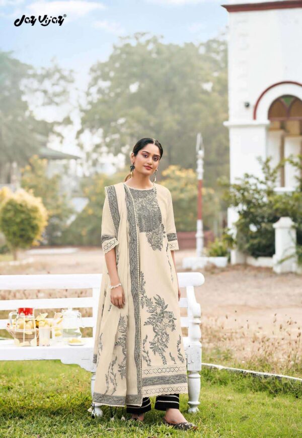 My Fashion Road Jay Vijay Nimbu Paani Cotton Jacquard Fancy Suit | 9862