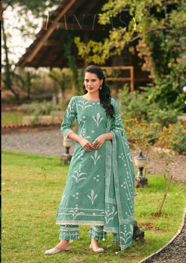 My Fashion Road Jay Vijay Parijat Fancy Wear Pure Cotton Latest Suit | 9685