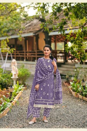 My Fashion Road Jay Vijay Parijat Fancy Wear Pure Cotton Latest Suit | 9683