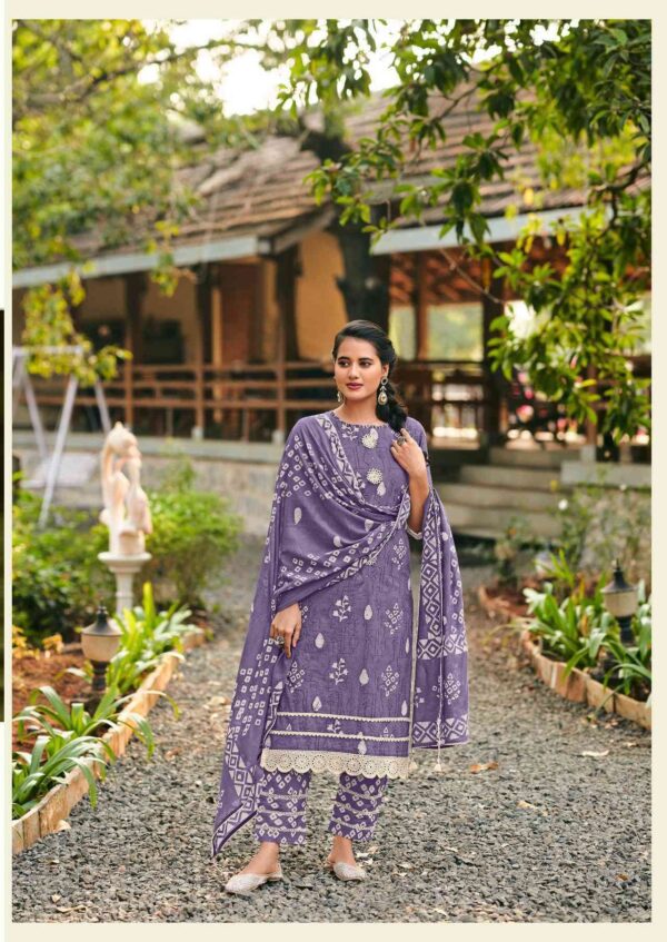 My Fashion Road Jay Vijay Parijat Fancy Wear Pure Cotton Latest Suit | 9683