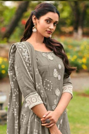 My Fashion Road Jay Vijay Parijat Fancy Wear Pure Cotton Latest Suit | 9681