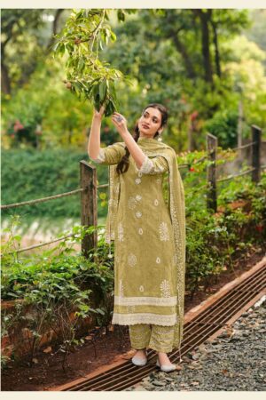 My Fashion Road Jay Vijay Parijat Fancy Wear Pure Cotton Latest Suit | 9684
