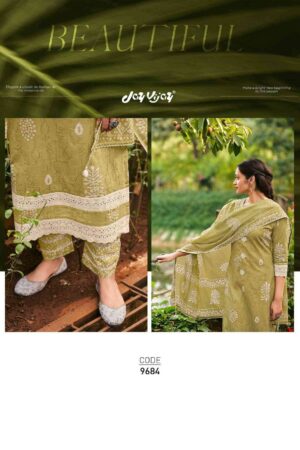 My Fashion Road Jay Vijay Parijat Fancy Wear Pure Cotton Latest Suit | 9684