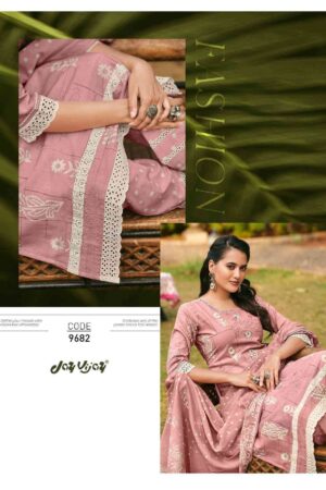 My Fashion Road Jay Vijay Parijat Fancy Wear Pure Cotton Latest Suit | 9682