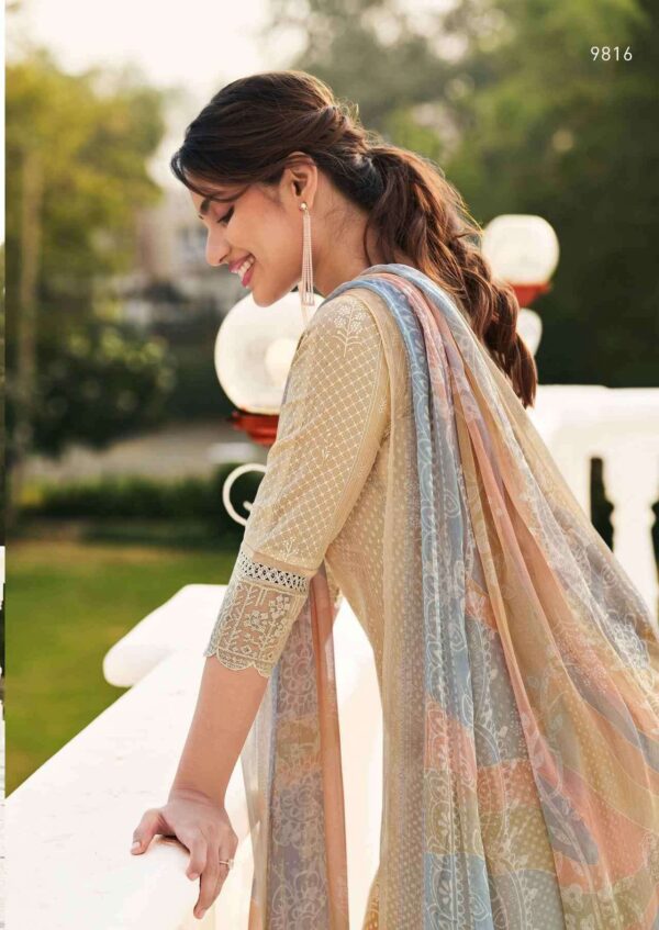 My Fashion Road Jay Vijay Saathi Exclusive Fancy Pure Organdy Suit | 9816