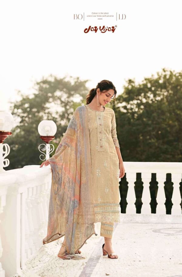 My Fashion Road Jay Vijay Saathi Exclusive Fancy Pure Organdy Suit | 9816