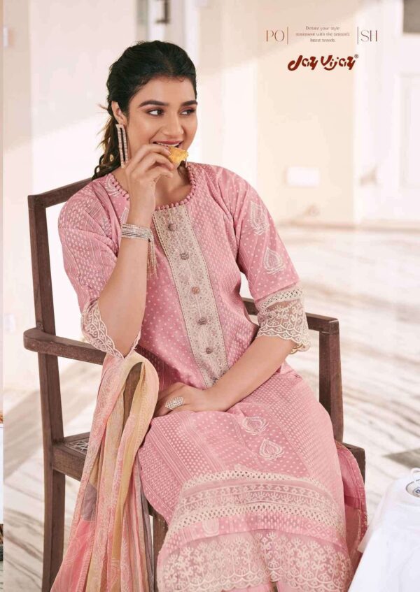 My Fashion Road Jay Vijay Saathi Exclusive Fancy Pure Organdy Suit | 9812
