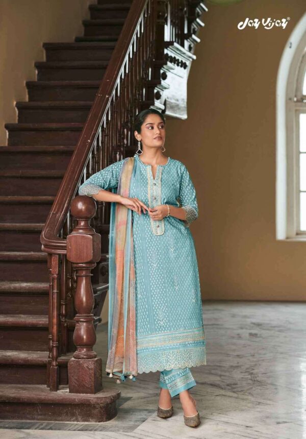 My Fashion Road Jay Vijay Saathi Exclusive Fancy Pure Organdy Suit | 9814