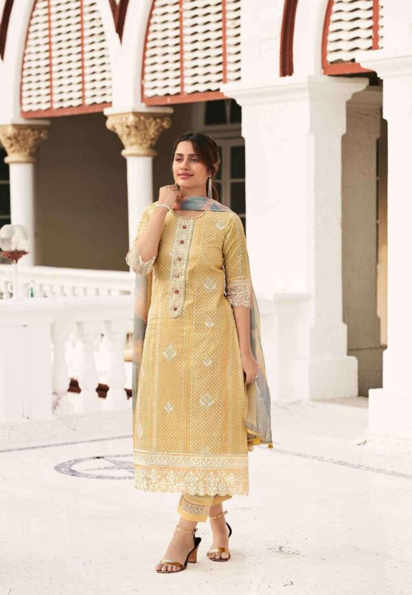 My Fashion Road Jay Vijay Saathi Exclusive Fancy Pure Organdy Suit | 9811