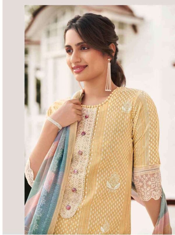 My Fashion Road Jay Vijay Saathi Exclusive Fancy Pure Organdy Suit | 9811