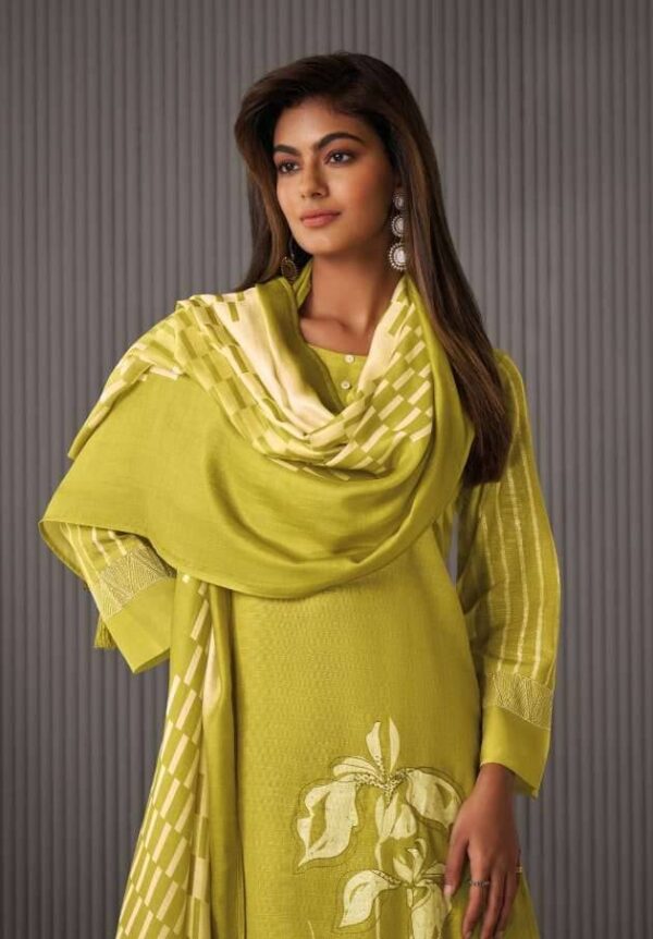 My Fashion Road Omtex Cherry Fancy Work Linen Cotton Dress | 7091 – C