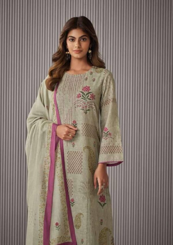 My Fashion Road Omtex Dakshin Digital Printed Linen Cotton Suit | 7081 – C
