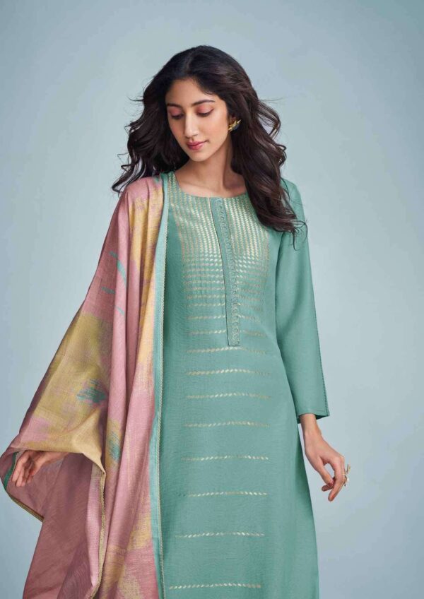 My Fashion Road Omtex Grebe Trendy Wear Linen Jacquard Suit | 7311 – B