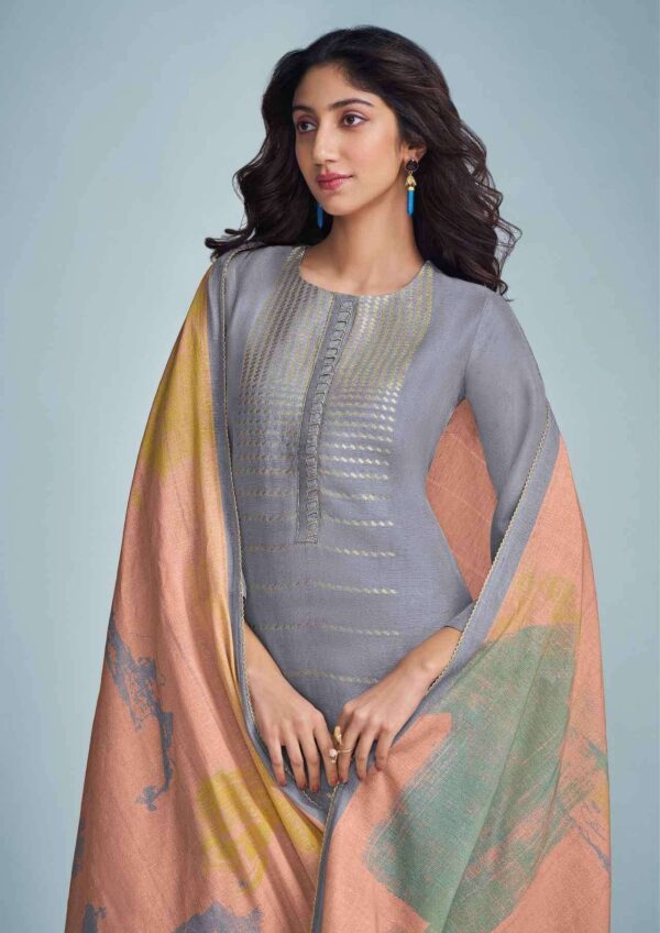 My Fashion Road Omtex Grebe Trendy Wear Linen Jacquard Suit | 7311 – A