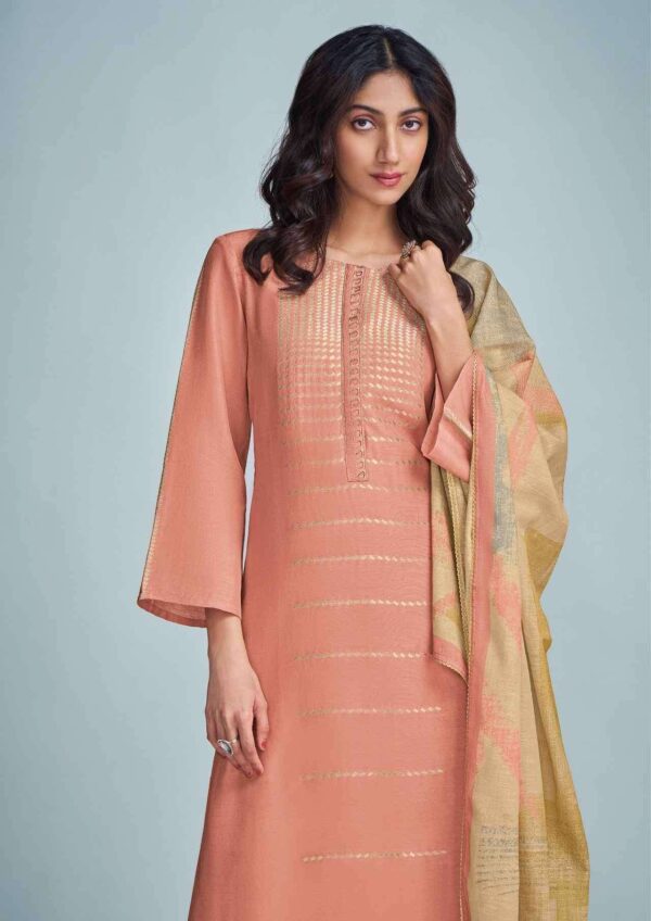 My Fashion Road Omtex Grebe Trendy Wear Linen Jacquard Suit | 7311 – C