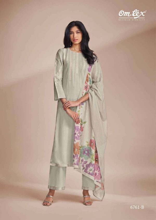 My Fashion Road Omtex Hidayat Pure Linen Jacquard Designer Suit | 6761 – B