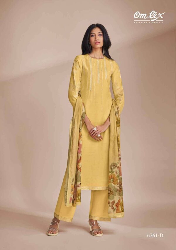 My Fashion Road Omtex Hidayat Pure Linen Jacquard Designer Suit | 6761 – D
