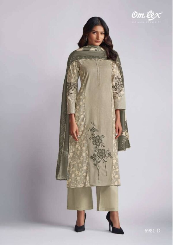 My Fashion Road Omtex Jagriti Premium Design Lawn Cotton Suit | 6981 – D