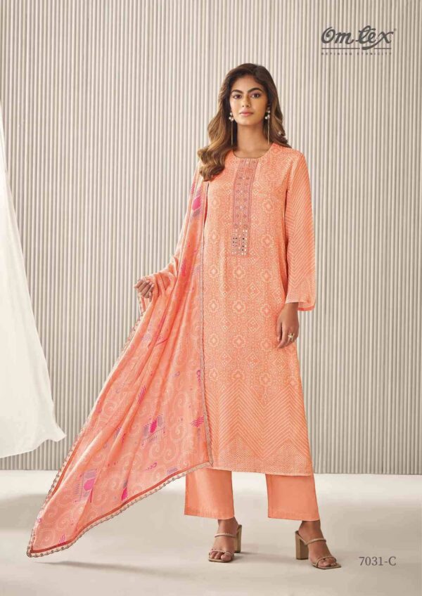 My Fashion Road Omtex Mei Designer Silk Ladies Suits | 7031 – C