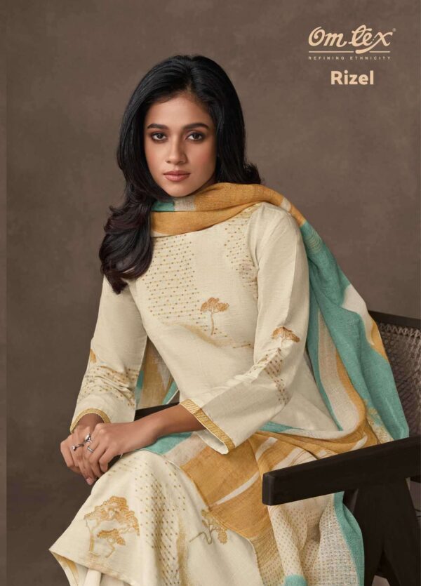 My Fashion Road Omtex Rizel Exclusive Cotton Jacquard Suit Latest Summer Suits | 7411 – A