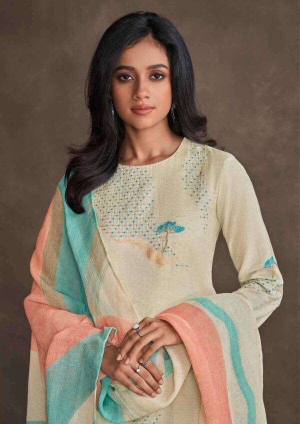 My Fashion Road Omtex Rizel Exclusive Cotton Jacquard Suit Latest Summer Suits | 7411 – D
