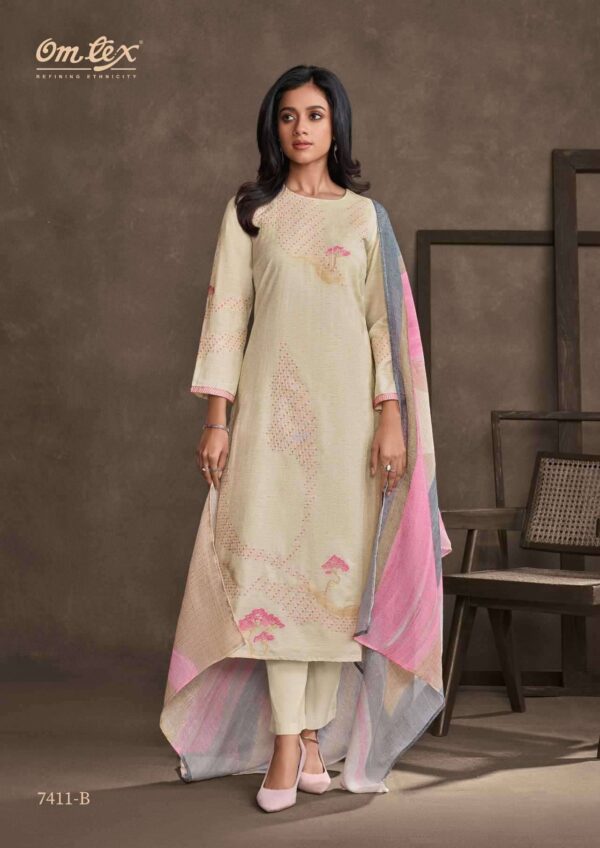 My Fashion Road Omtex Rizel Exclusive Cotton Jacquard Suit Latest Summer Suits | 7411 – B