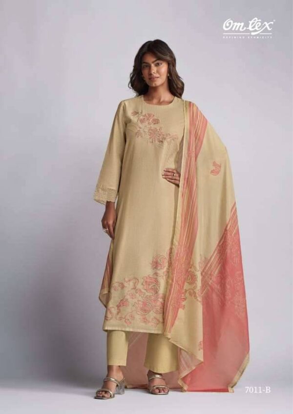 My Fashion Road Omtex Traditional Trends Exclusive Fancy Linen Cotton Suit | 7011 – B