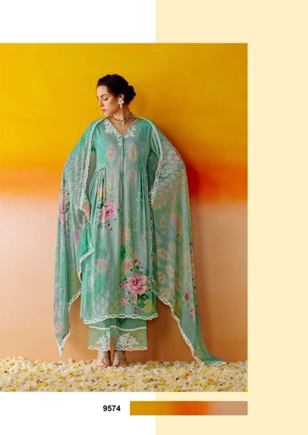 My Fashion Road Kimora Heer Guldasta Designer Muslin Suit | 9574