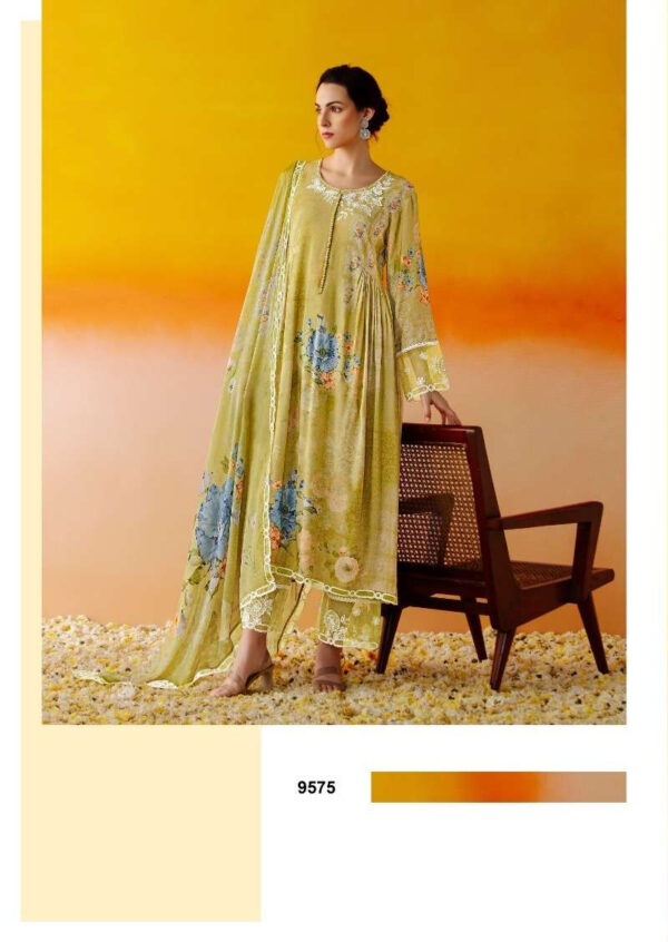 My Fashion Road Kimora Heer Guldasta Designer Muslin Suit | 9575