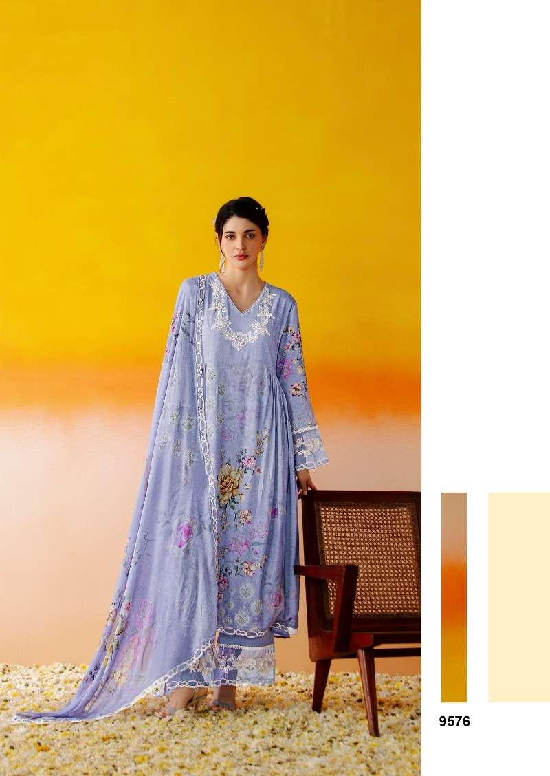 My Fashion Road Kimora Heer Guldasta Designer Muslin Suit | 9576 My Fashion Road Kimora Heer Guldasta Designer Muslin Suit | 9576