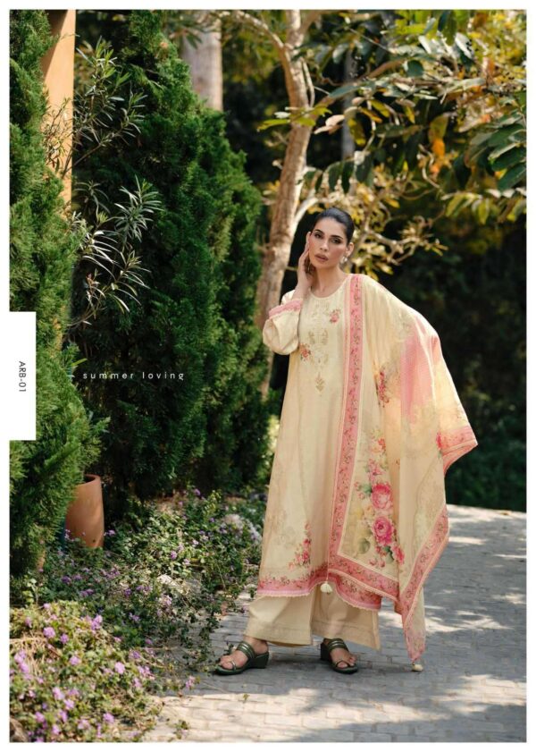 My Fashion Road Varsha A Royal Bouquet Digital Style Cotton Premium Designs Suit | ARB – 01