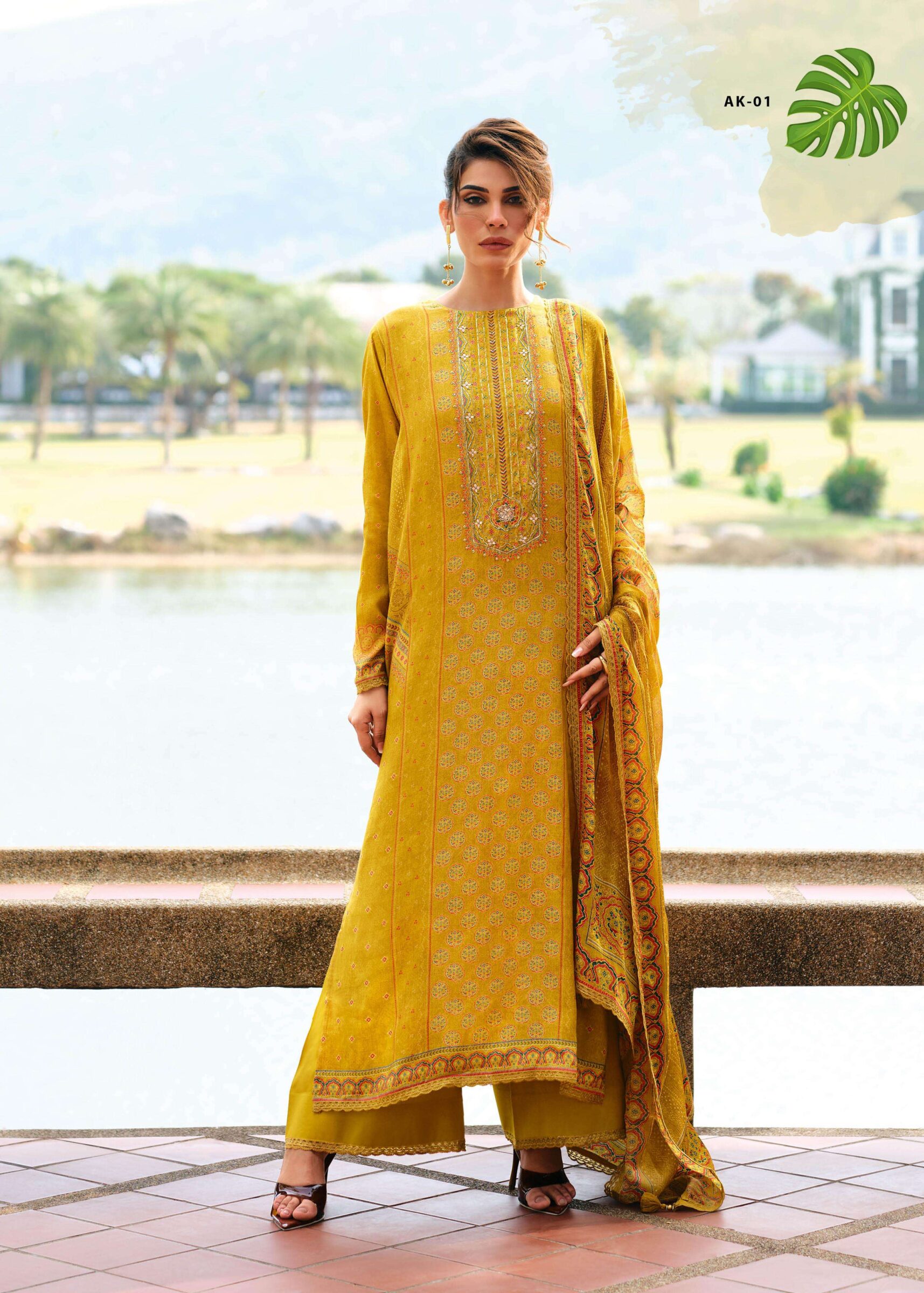 My Fashion Road Varsha Ajrakh Vol 2 Fancy Muslin Suit | AK – 01 My Fashion Road Varsha Ajrakh Vol 2 Fancy Muslin Suit | AK – 01