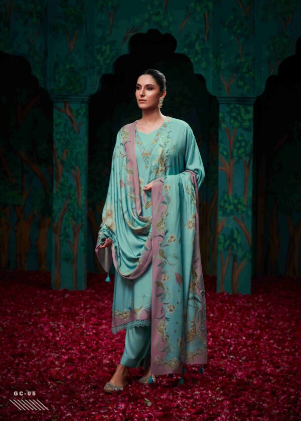My Fashion Road Varsha Grace Fancy Handwork Muslin Suit | GC – 04