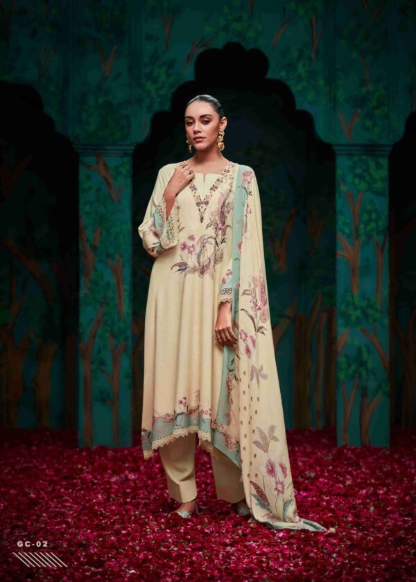 My Fashion Road Varsha Grace Fancy Handwork Muslin Suit | GC – 02