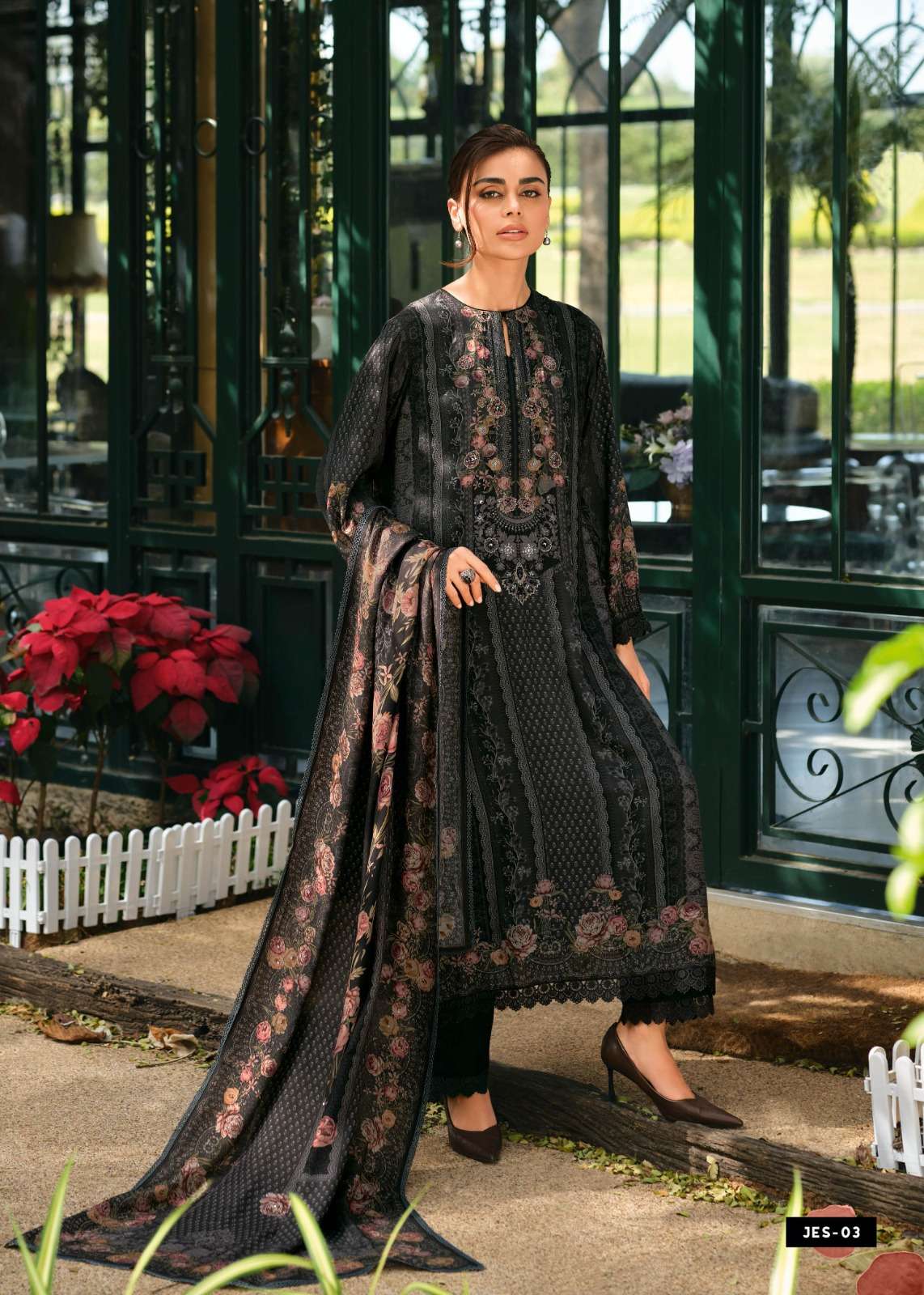 My Fashion Road Varsha Jardin En Soie Digital Prints Viscose Muslin Suit | JES – 03 My Fashion Road Varsha Jardin En Soie Digital Prints Viscose Muslin Suit | JES – 03