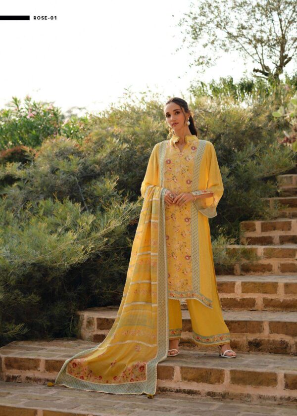My Fashion Road Varsha Rose Designer Cotton Linen Dress | ROSE – 01