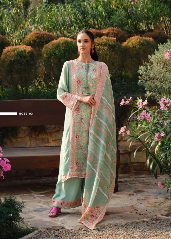 My Fashion Road Varsha Rose Designer Cotton Linen Dress | ROSE – 03