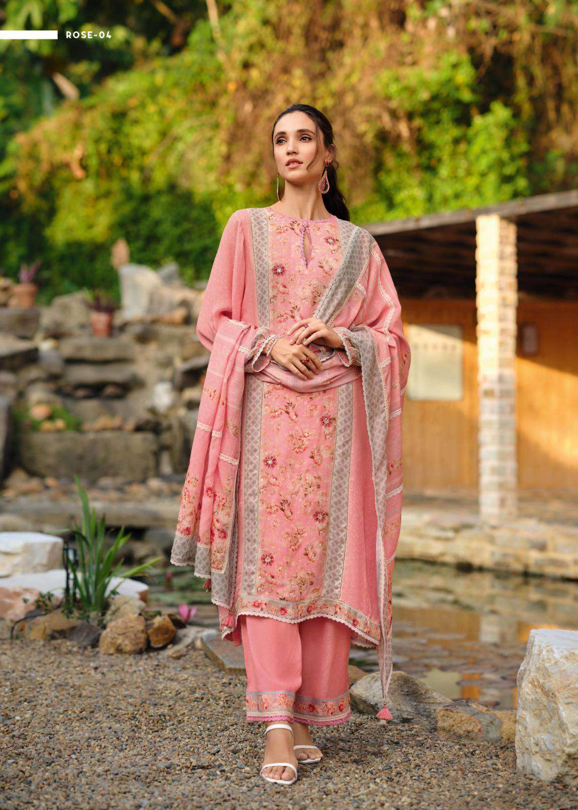 My Fashion Road Varsha Rose Designer Cotton Linen Dress | ROSE – 04 My Fashion Road Varsha Rose Designer Cotton Linen Dress | ROSE – 04
