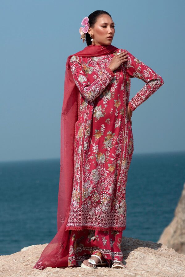 My Fashion Road Summer Together by Afrozeh Lawn Collection Suit 2025 | Pink Ruby