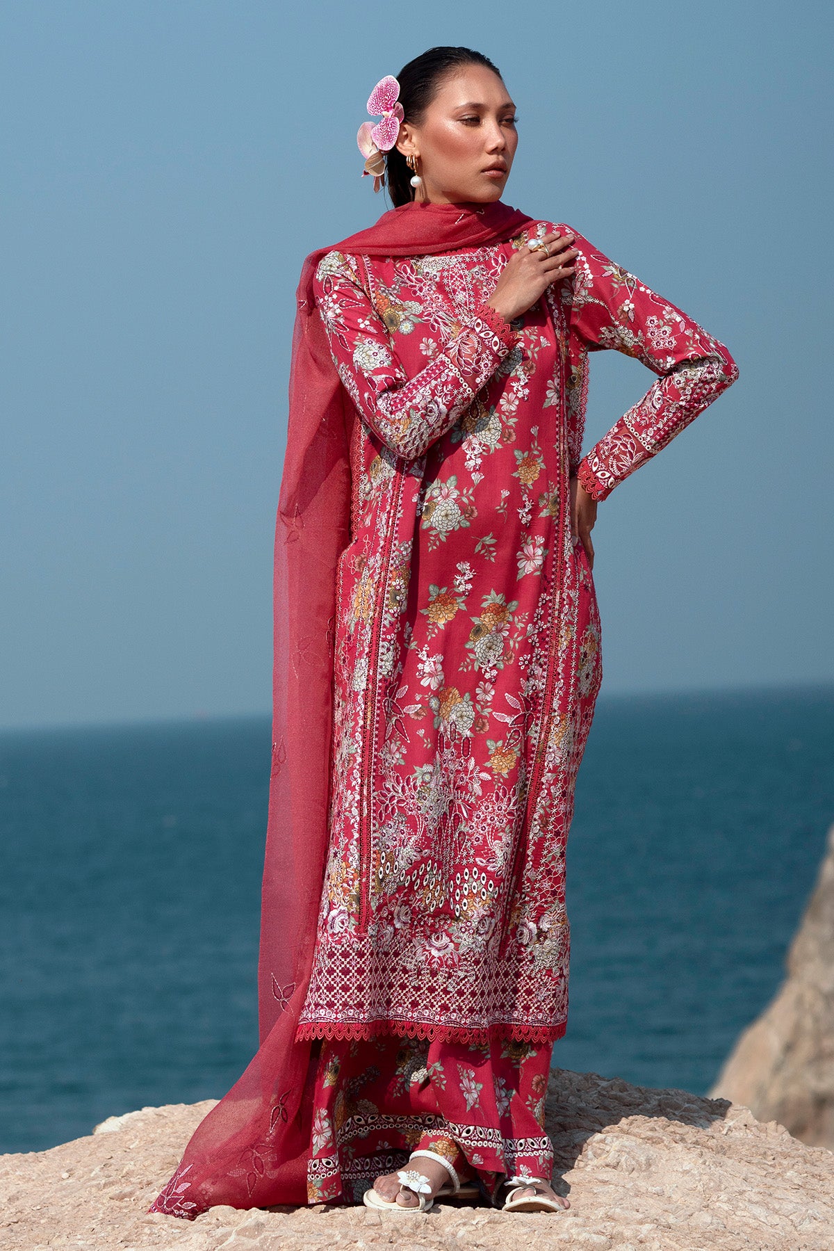 My Fashion Road Summer Together by Afrozeh Lawn Collection Suit 2025 | Pink Ruby My Fashion Road Summer Together by Afrozeh Lawn Collection Suit 2025 | Pink Ruby