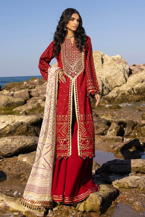 My Fashion Road Gul Ahmed Chunri Lawn Unstitched Collection 2025 | BM-52022