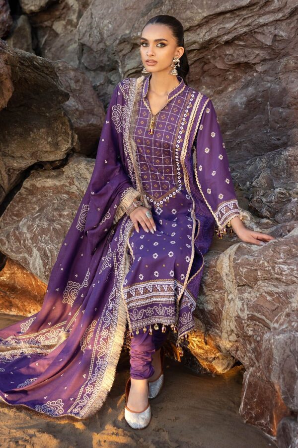 My Fashion Road Gul Ahmed Chunri Lawn Unstitched Collection 2025 | CL-52169