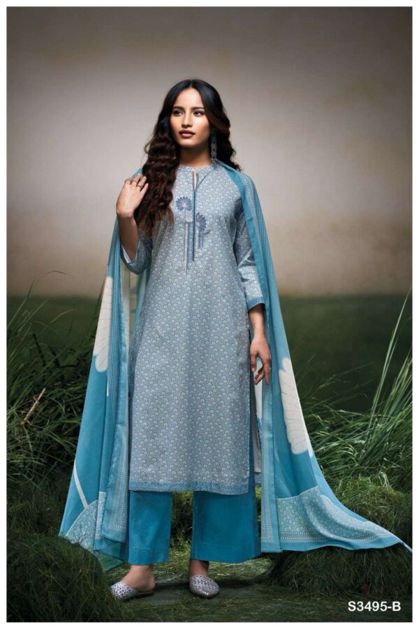 My Fashion Road Ganga Fashion Carissa Premium Cotton Summer Suit | S3495-B