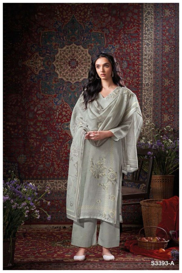 My Fashion Road Ganga Fashion Delila Premium Designs Linen Summer Suit | S3393-A