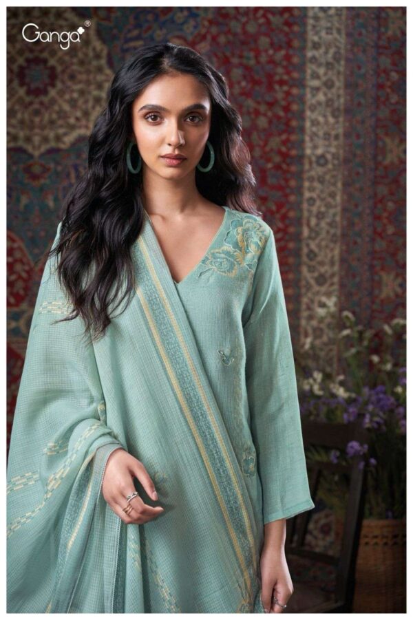 My Fashion Road Ganga Fashion Delila Premium Designs Linen Summer Suit | S3393-D
