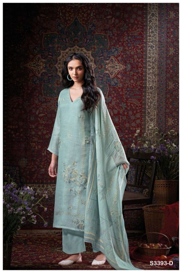 My Fashion Road Ganga Fashion Delila Premium Designs Linen Summer Suit | S3393-D