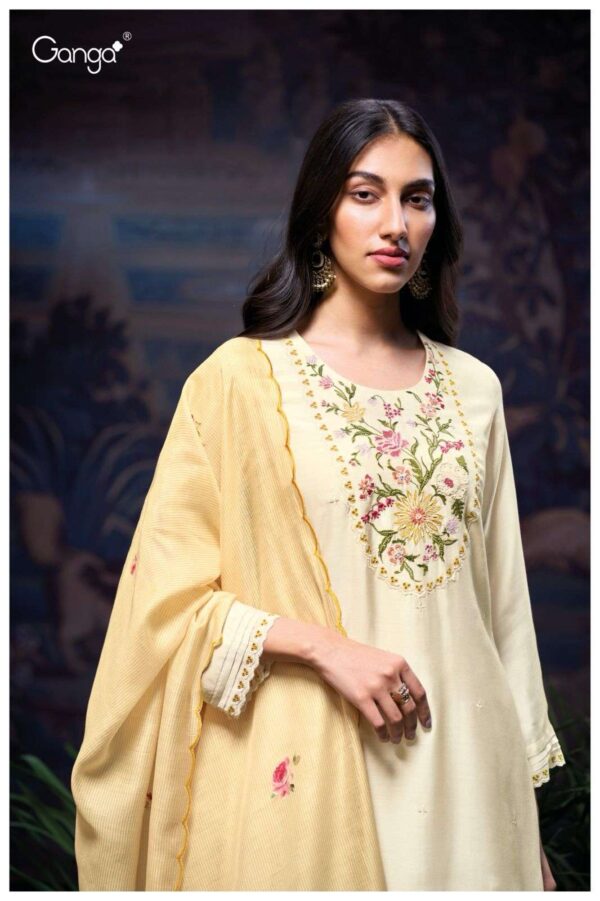 My Fashion Road Ganga Fashion Elanor Fancy Bemberg Silk Suit | S3304-B