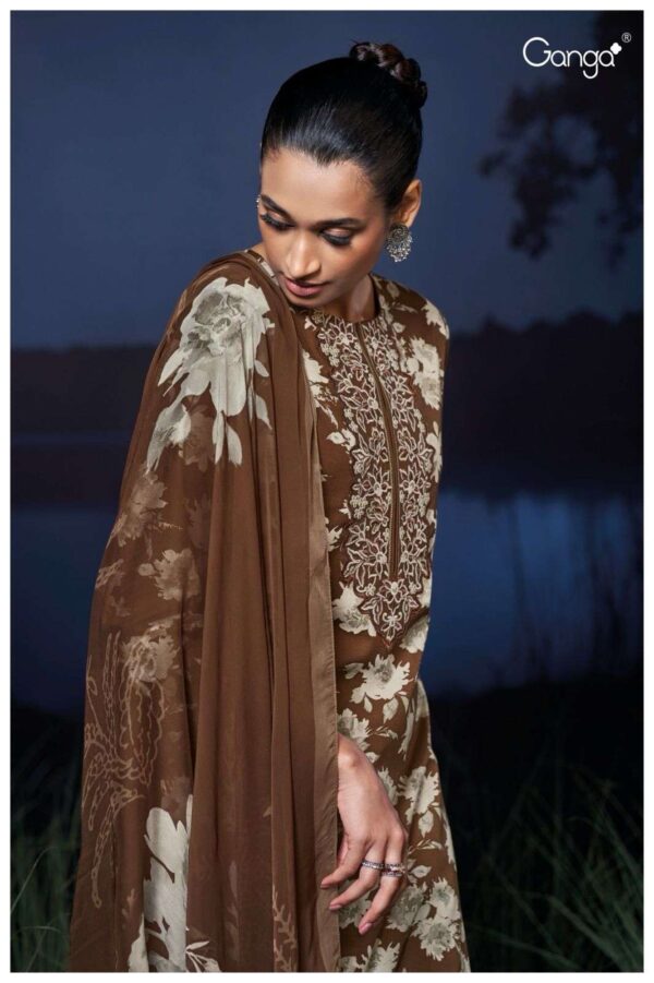 My Fashion Road Ganga Fashion Genesis Cotton Handwork Suit | S3510-A