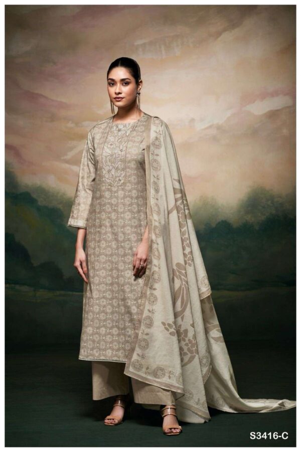 My Fashion Road Ganga Fashion Ikram Premium Cotton Salwar Suit | S3416-C