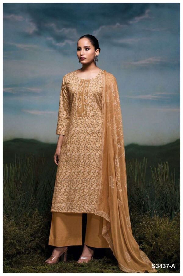 My Fashion Road Ganga Fashion Jackie Printed Fancy Cotton Suit | S3437-A